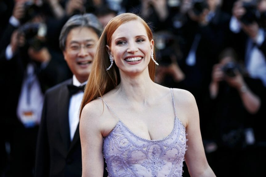 Jessica Chastain attends the 'Okja' premiere during the 70th Cannes Film Festival on May 19, 2017 in Cannes, France.