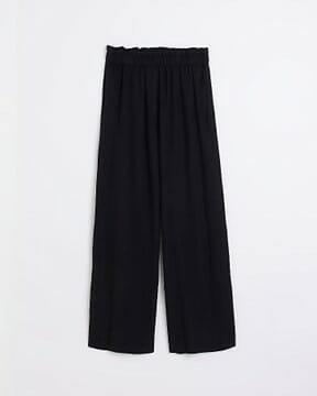 Black fashion linen trousers from River Island