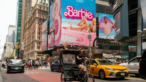 'Barbie' Promotional Billboard in NYC