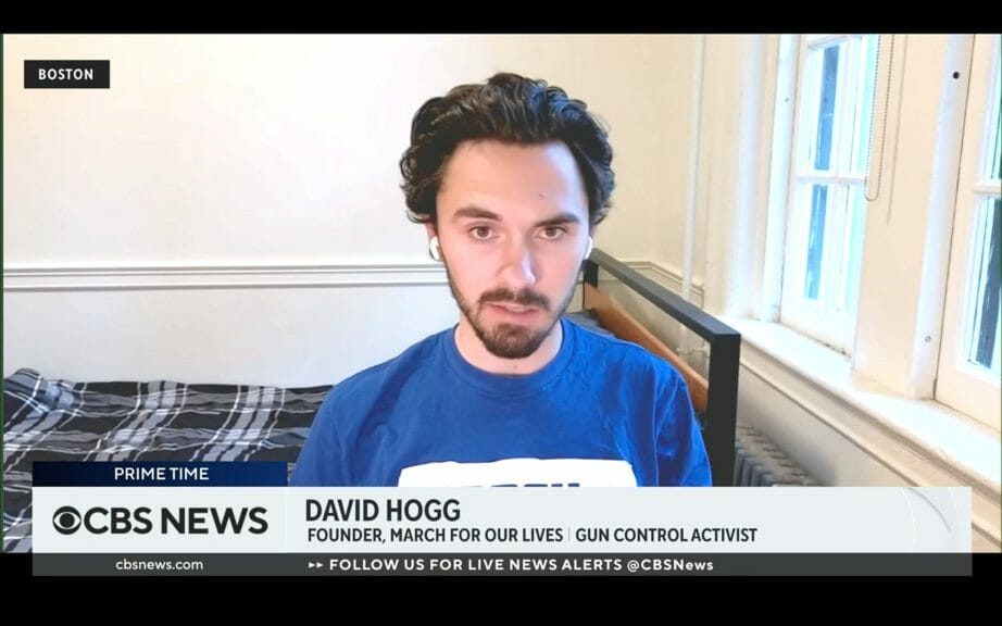 David Hogg talking in interview about new PAC, leaders we deserve. Advocacy