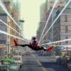 Spiderman shoots webs