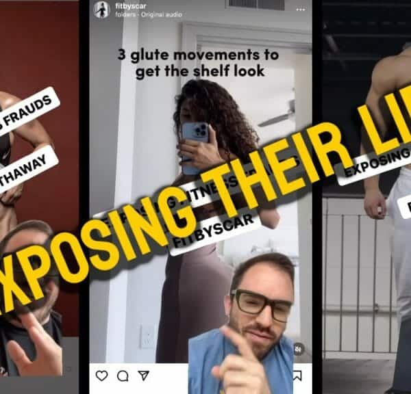 Series of TikToks by @goob_u2 exposing fitness frauds, fitness influencers, gymfluencers