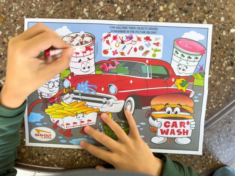 In-N-Out kid's activity page