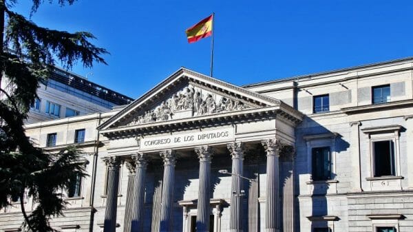 The Congress of Deputies building in Madrid.