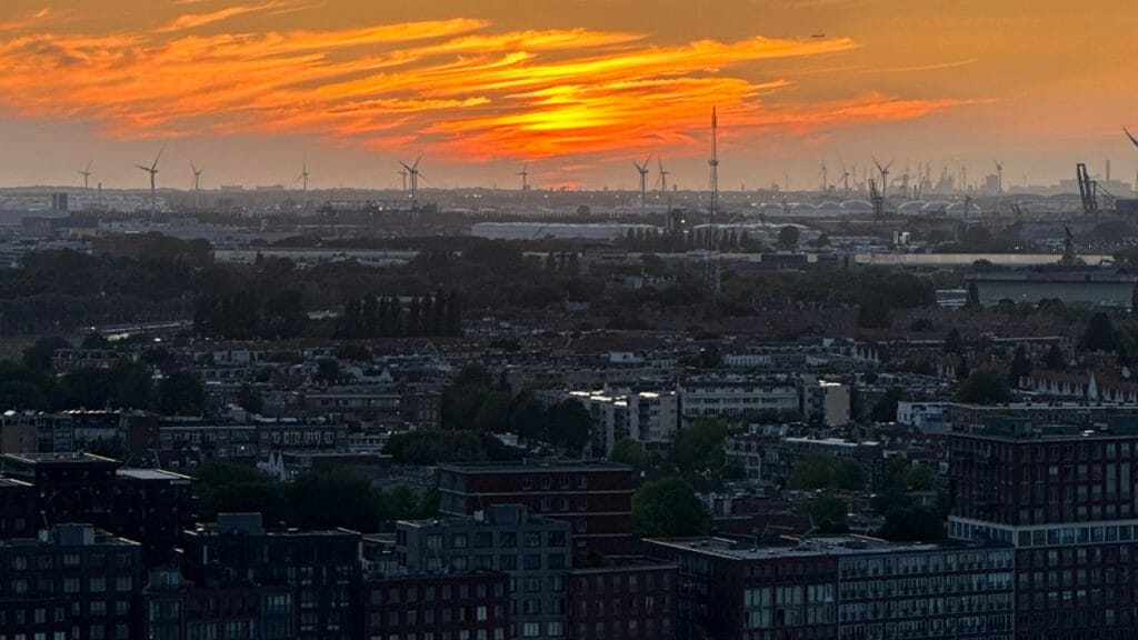An image of the Amsterdam cityscape.