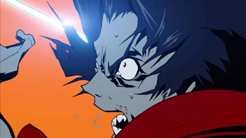 A still from the series intro (OP) of Samurai Champloo