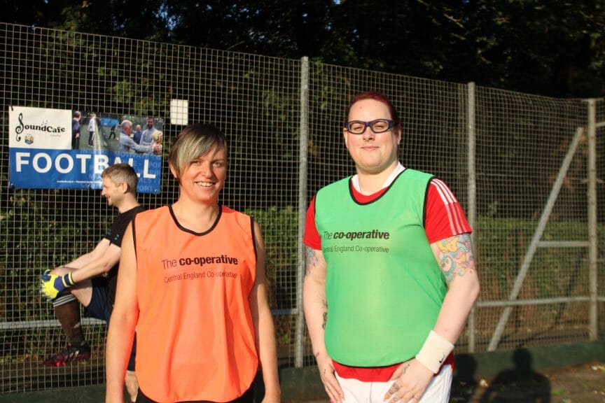Karen Laurie (Left) with Daisy Taylor, a fellow player at St Margaret's Pasture Centre, Leicester. Photo Credits: Shruthi Sheeja Satheevan