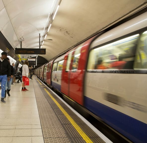 An image of a London tube station.