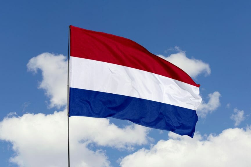 An image of the flag of the Netherlands.