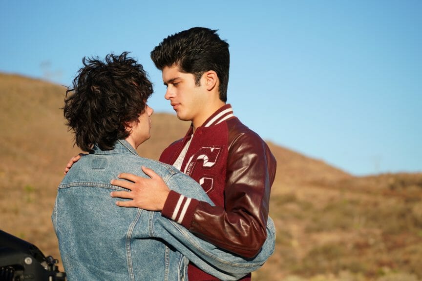 Image of Ari and Dante embracing when they finally discuss their feelings, especially Ari. 