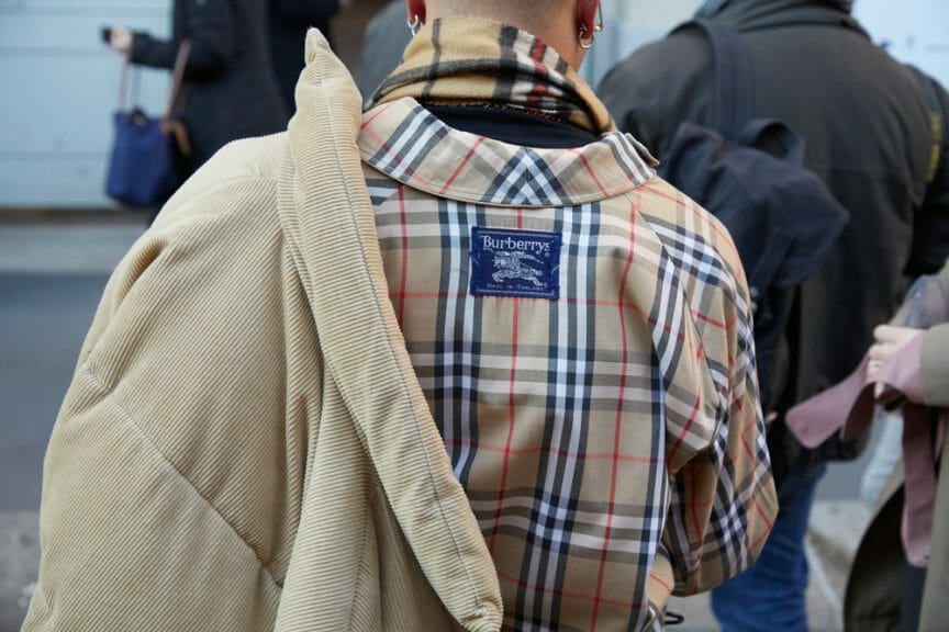 Burberry trench coat in nova check design