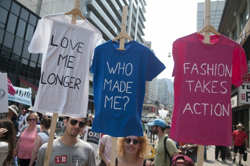 Fashion Activism raising awareness on sustainability.
