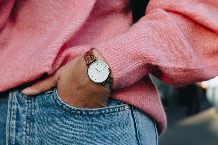 Woman wearing a watch