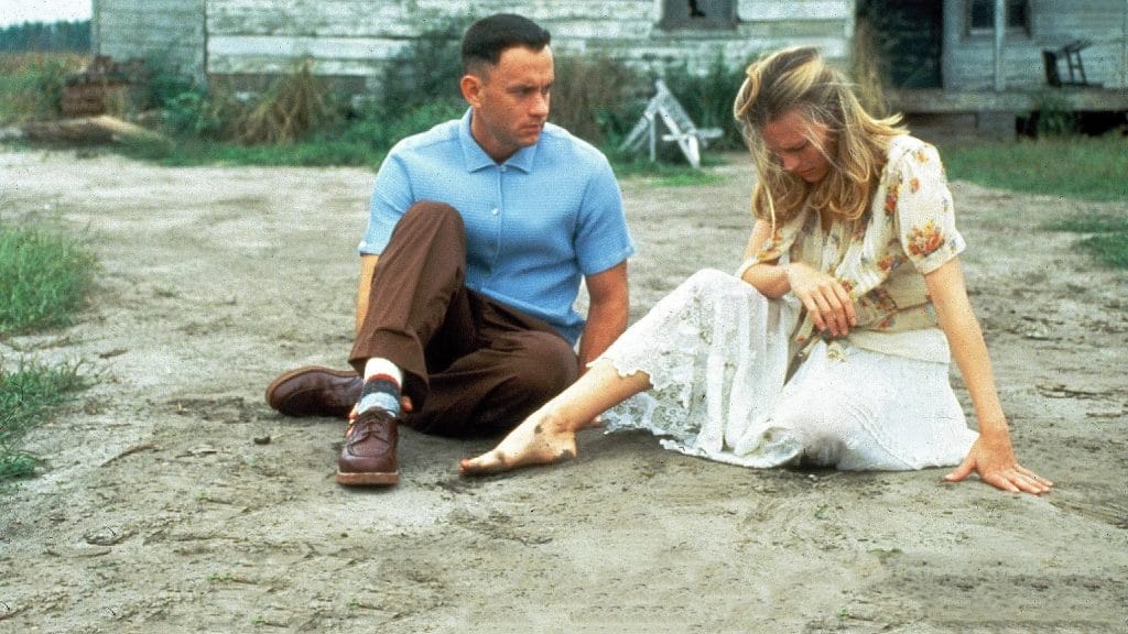Forrest with the side character, Jenny.