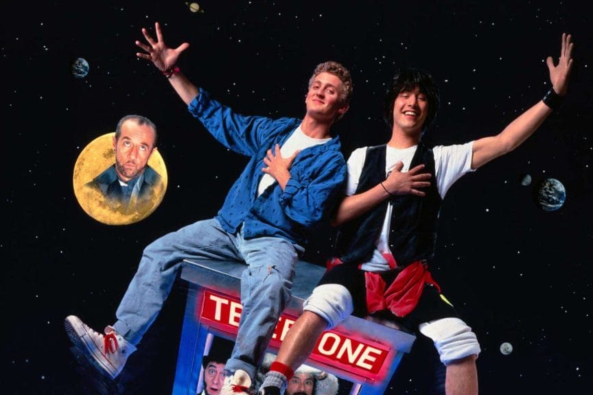The poster for Bill and Ted’s Excellent Adventure.