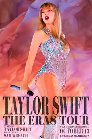 Image of the Taylor Swift: The Eras Tour film poster.