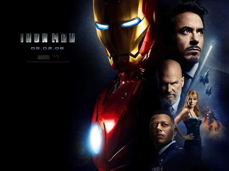 The movie cover for Iron Man.