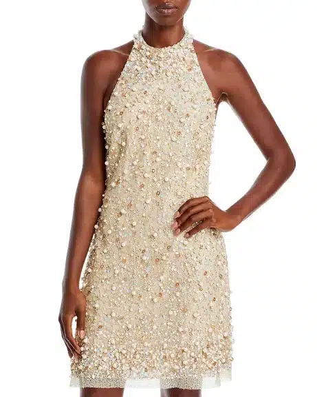 Wardrobe Essentials - Dresses - Bloomingdales - Aidan by Aidan Mattox Beaded Halter Swing Dress