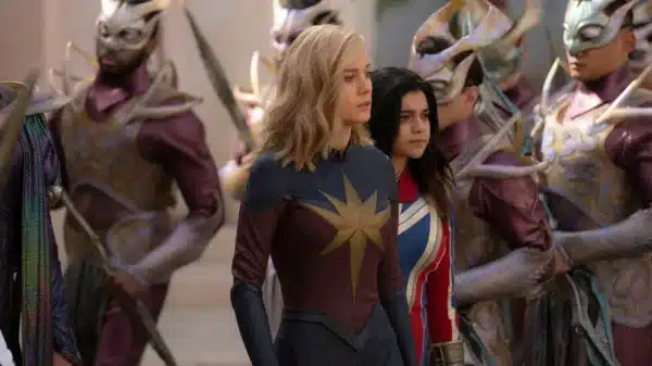 Captain Marvel and Ms. Marvel in 'The Marvels'