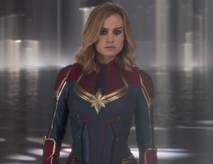 Captain Marvel in a room