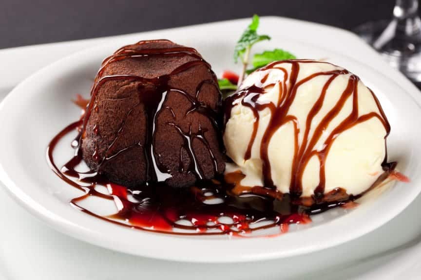 An ice cream dessert.