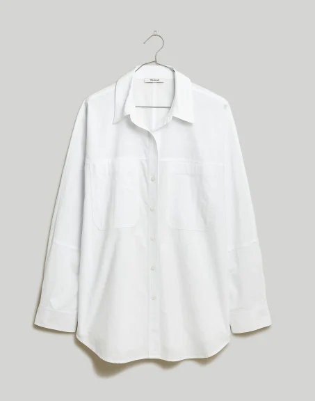 Wardrobe Essentials - White Button Up - Madewell - The Signature Poplin Dolman Shirt