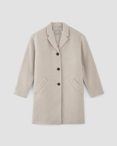 Wardrobe Essentials - Outerwear - Trench Coat - EVERLANE - The Italian ReWool Cocoon Coat Oat
