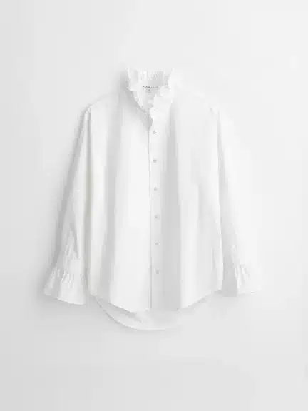 White Collard Blouse