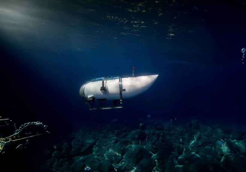 Titan submarine in sea