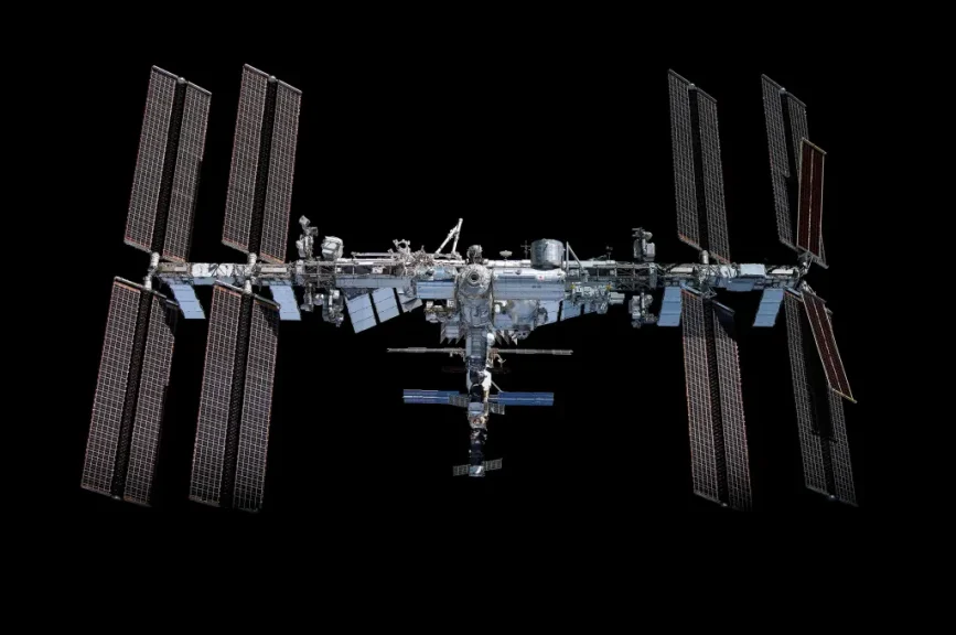 In image of the International Space Station. 
