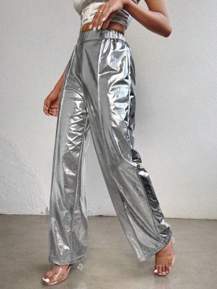 Silver Chrome Pants