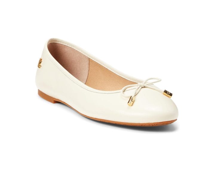 White Ballet Flats to complement your outfit