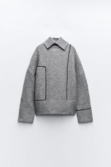 Collard Grey Sweater