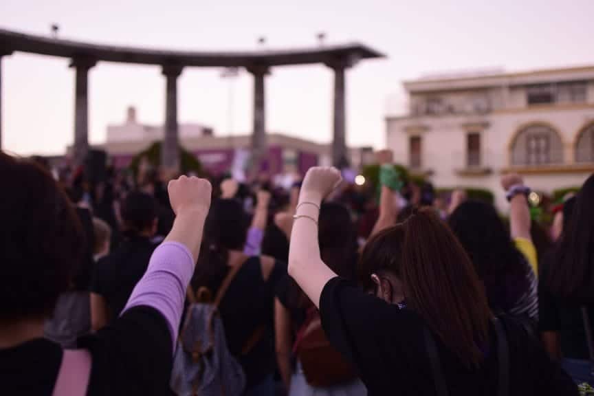 Women fighting for equality.