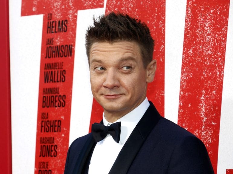 Jeremy Renner at the Los Angeles premiere of 'Tag' held at the Regency Village Theatre in Westwood, USA