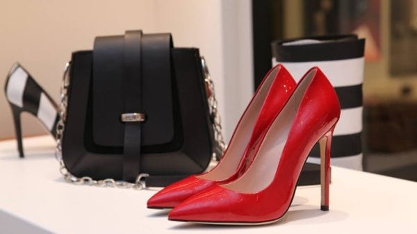 Red Heels and A Black Bag