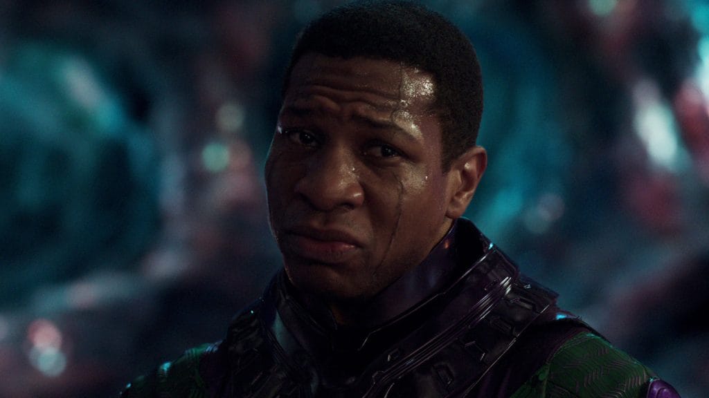 Kang (as portrayed by Jonathan Majors) looking sad.