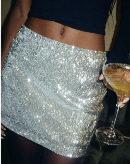 sparkly mini skirt from Motel Rocks