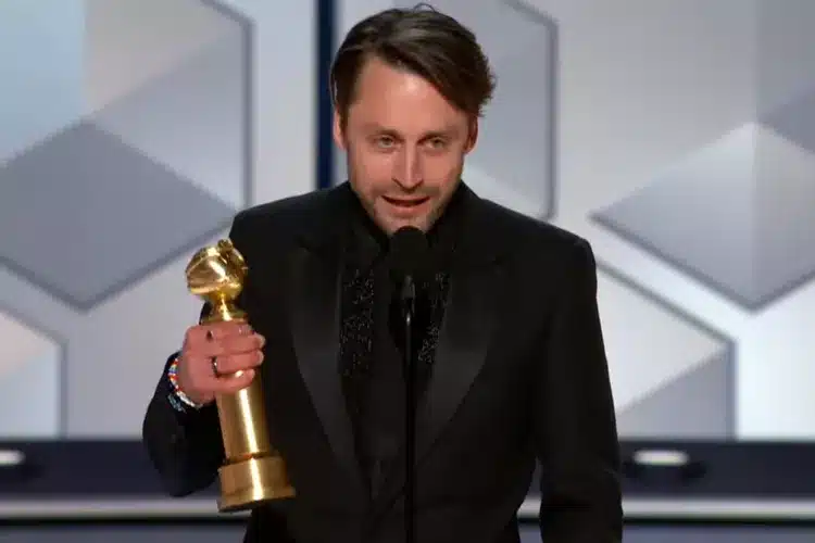 Kieran Culkin at the Golden Globes Awards.