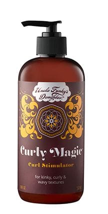 a bottle of uncle Funky's daughter curl magic gel 