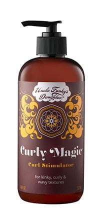a bottle of uncle Funky's daughter curl magic gel