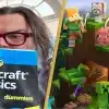 Actor Jack Black reading a book titled 'Minecraft Basics for Dummies' in preparation for his role in the upcoming movie.