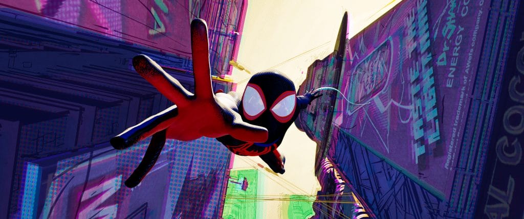 Miles Morales in Spider-Man: Across the Spiderverse. Image representing soundtrack