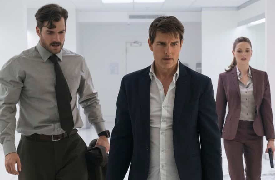 Henry Cavill, Tom Cruise and Rebecca Ferguson