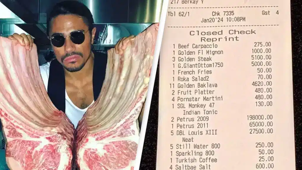 Salt Bae receipt