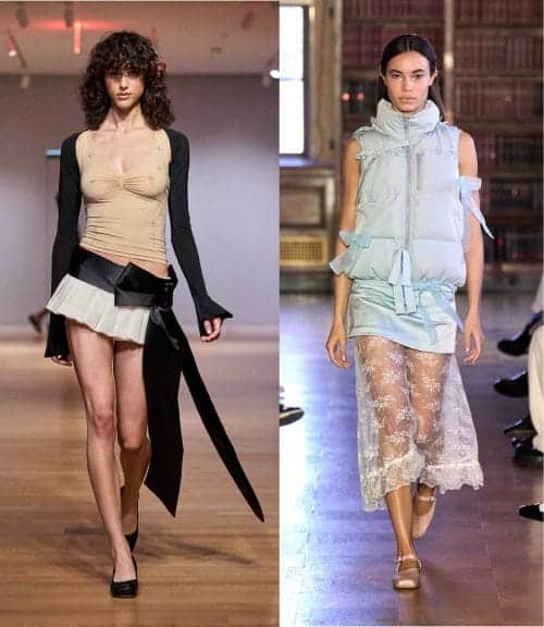 sandy liang runway showing off the bow trend