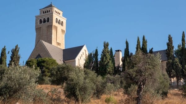 The Augusta Victoria Hospital is a historical landmark residing on the Mount of Olives in East Jerusalem.