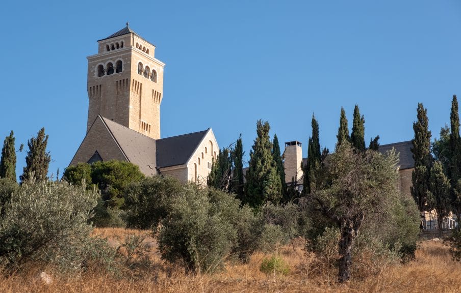 The Augusta Victoria Hospital is a historical landmark residing on the Mount of Olives in East Jerusalem.