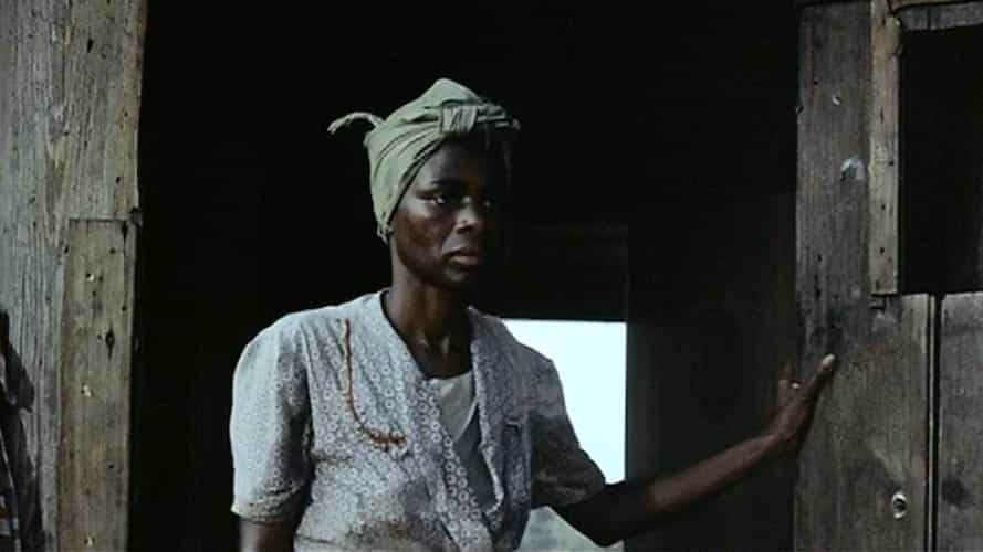 Rebecca Morgan (Cicely Tyson) solemnly stands alone.