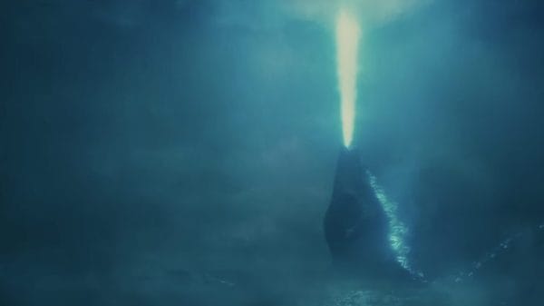 Godzilla defies physics in scene from 2019 movie.